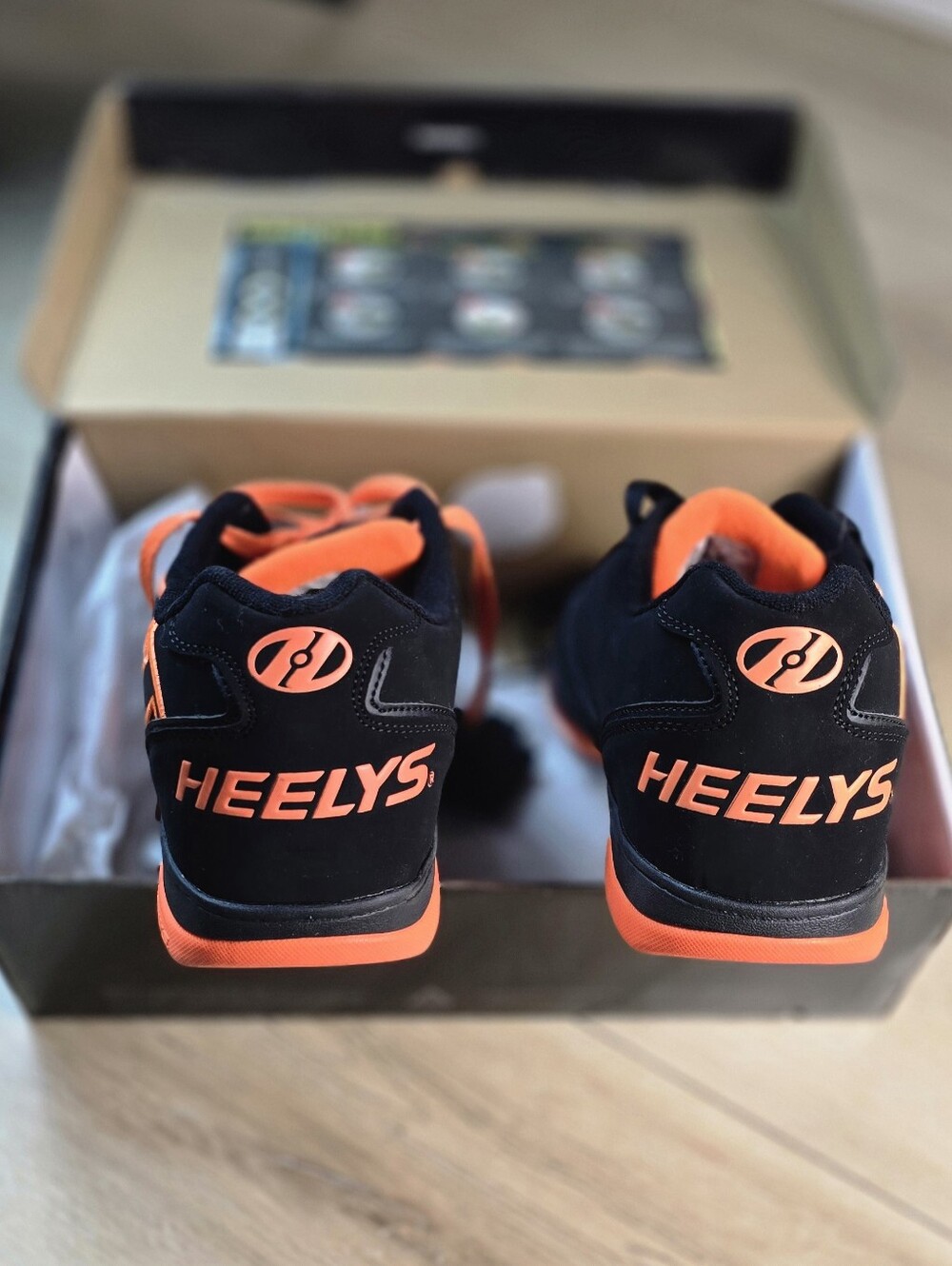 Heelys Black and Orange Skate Sneakers